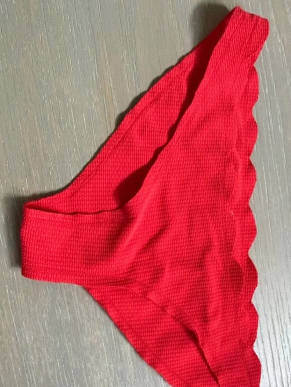Marysia Swim Scalloped Bikini Bottom Red Size Medium